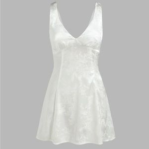 White Satin Dress